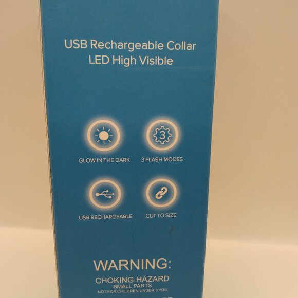 Vizpet LED Dog collar Light Up Dog Collar Adjustable USB Rechargeable size XL - Picture 8 of 13